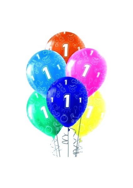 1 Yaş Baskılı Balon –25 Adet