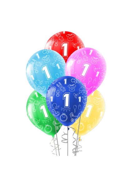 1 Yaş Baskılı Balon –25 Adet