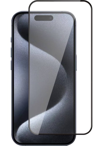 Apple iPhone 15 Pro 3D Rika Temperli Cam Ekran Koruyucu-Siyah