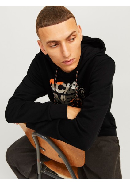 Jack Jones Yazı Baskılı Kapüşonlu Erkek Sweatshirt 12256821 fiyatları