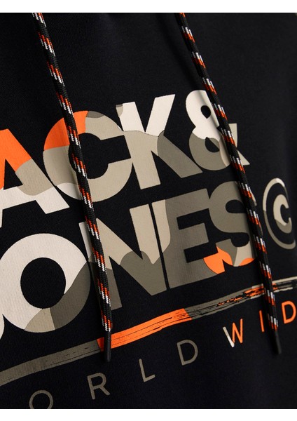 Jack Jones Yazı Baskılı Kapüşonlu Erkek Sweatshirt 12256821 indirimleri