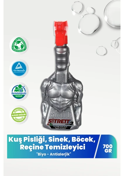 SİTRETT MX Kuş Pisliği, Sinek, Böcek, ReçineTemizleyici Pro 700 Gr