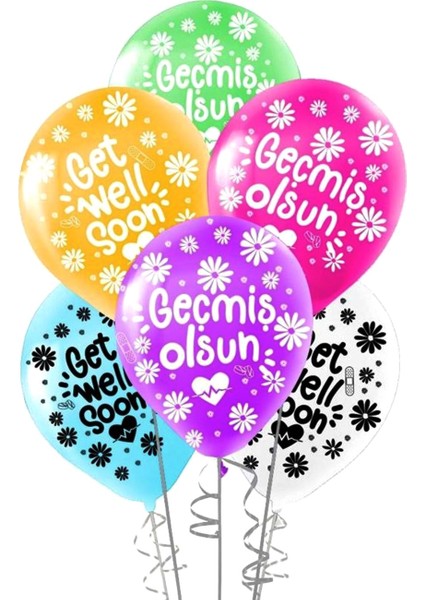 Geçmiş Olsun Baskılı Balon – 25 Adet