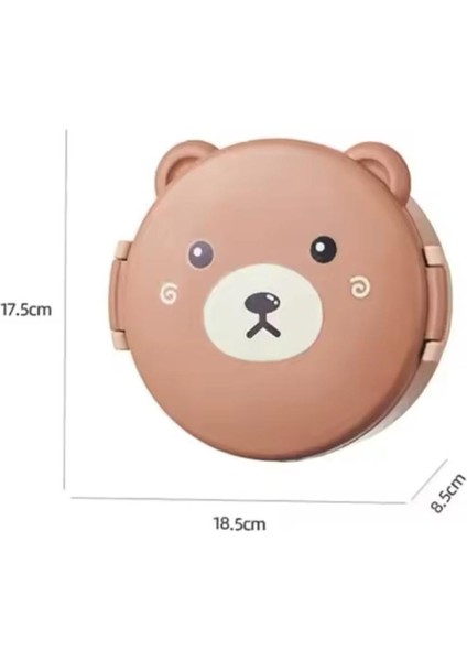 3 Bölmeli Çocuk Beslenme Kutusu Sevimli Ayıcıklı Beslenme Kaşıklı modelleri