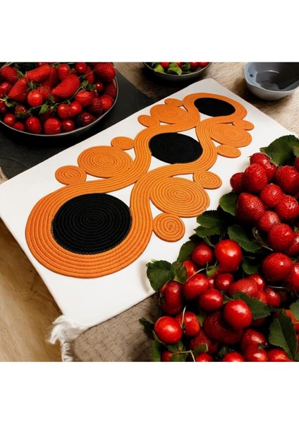 Jüt, Hasır,sarmal Model, Dekoratif Masa Örtüsü, Runner 40 x 110 cm , Sehpa Örtüsü, Bohem Tarzı modelleri