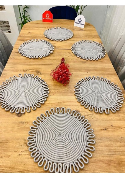 Jüt Hasır Amerikan Servis Supla 6 Parça