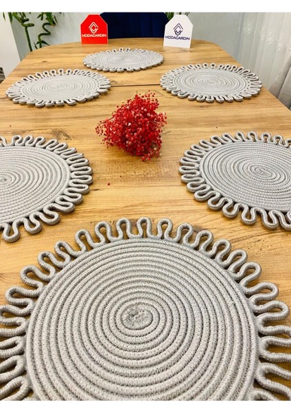 Jüt Hasır Amerikan Servis Supla 6 Parça modelleri