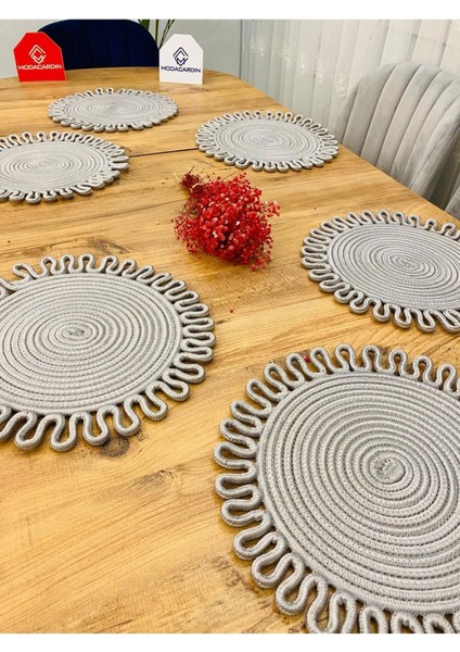 Jüt Hasır Amerikan Servis Supla 6 Parça fırsatları