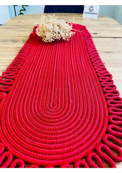 Jüt, Hasır, Dekoratif Masa Örtüsü, Runner 35x100 Cm, Amerikan Servis, Sehpa Örtüsü, Bohem Tarzı fırsatları