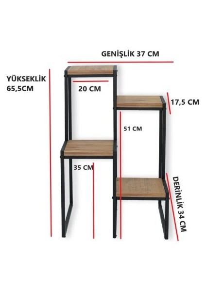 Çiçek Standı Saksı Standı Çiçeklik Raf Bitki Rafı 2144