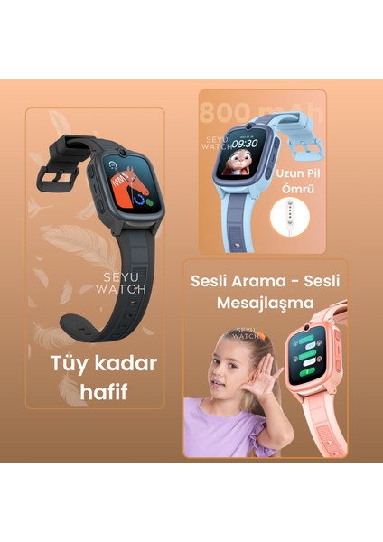 Hx Kids 4g Pro Sim Kartlı Harvox Akıllı Çocuk Saati Gps Konum Takibi Arama Konuşma 4g Destekli