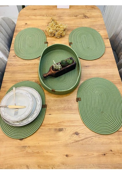 Jüt Hasır Amerikan Servis Oval Supla ve Sepet 5 Li fiyatları