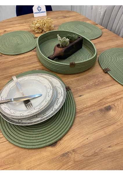 Jüt Hasır Amerikan Servis Oval Supla ve Sepet 5 Li fırsatları