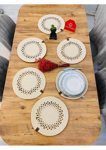 Jüt Hasır Amerikan Servis Supla 6 Parça