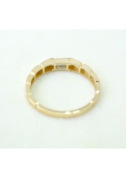 Baget Altın Yüzük - 14 Ayar Altın Baget Mistik Topaz Taşlı Kadın Yüzük - Hediyelik Altın Yüzük indirimleri