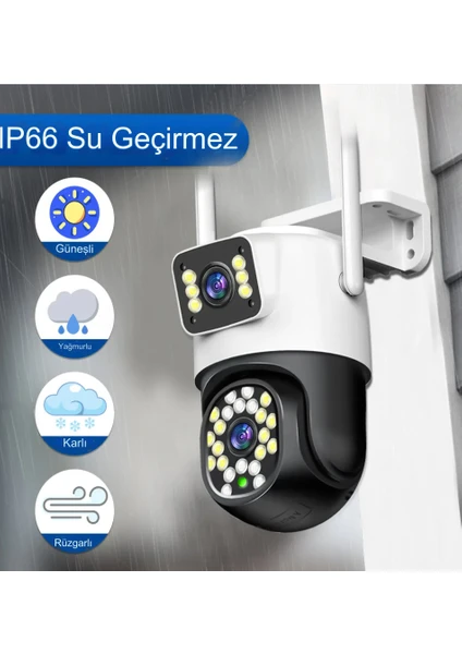 Ip Kamera, 4k, 8mp, Ptz, Wi-Fi, Renkli, Gece Görüşü, Çift Ekran, Insan Algılama, 8mp, Güvenlik Kamerası