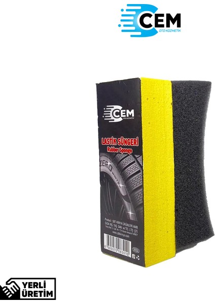Cem Car Care Lastik Parlatıcı Uygulama Süngeri Özel Tasarım