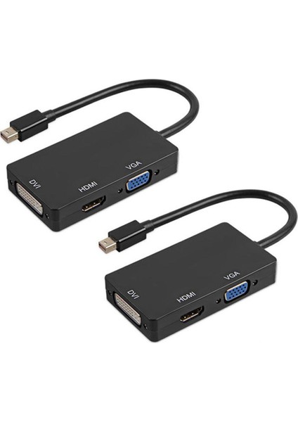 Fasdaga 2x Mini Ekran Bağlantı Noktası Thunderbolt - MacBook Pro Mac Air Için HDMI VGA DVI Adaptörü (Yurt Dışından)