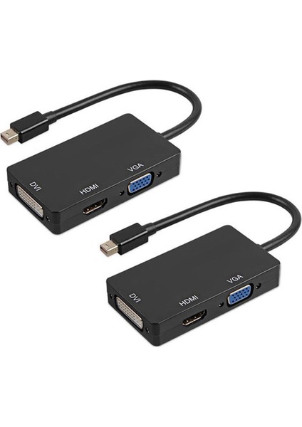 Fasdaga 2x Mini Ekran Bağlantı Noktası Thunderbolt - MacBook Pro Mac Air Için HDMI VGA DVI Adaptörü (Yurt Dışından)