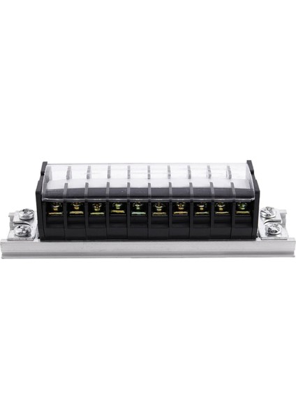 660V 15A Dın Ray Tabanı Çift Sıralı 10 Pozisyon Vidalı Terminal Bariyer Şeridi (Yurt Dışından)