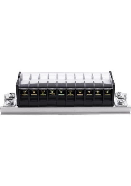 660V 15A Dın Ray Tabanı Çift Sıralı 10 Pozisyon Vidalı Terminal Bariyer Şeridi (Yurt Dışından)