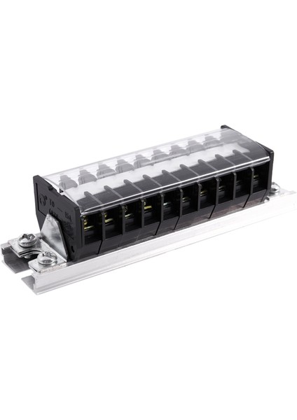 660V 15A Dın Ray Tabanı Çift Sıralı 10 Pozisyon Vidalı Terminal Bariyer Şeridi (Yurt Dışından)