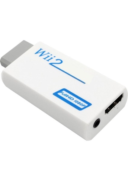 1080 P Wii Dönüştürücü Adaptör Wii2 HDMI Uyumlu Dönüştürücü Full Hd 3.5mm Ses Pc Tv Hdtv Monitör Ekran Ses Çıkışı (Yurt Dışından)