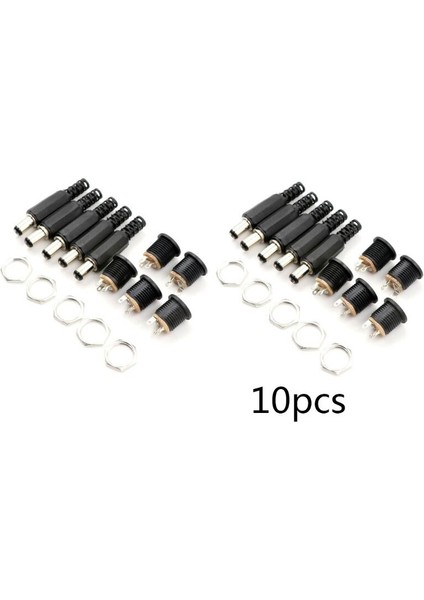 10 Adet 12V 3A Plastik Erkek Fişler + Dişi Soket Panel Montaj Jakı Dc Güç Konektörü Elektrik Malzemeleri Yeni Kablo Adaptörü (Yurt Dışından) modelleri