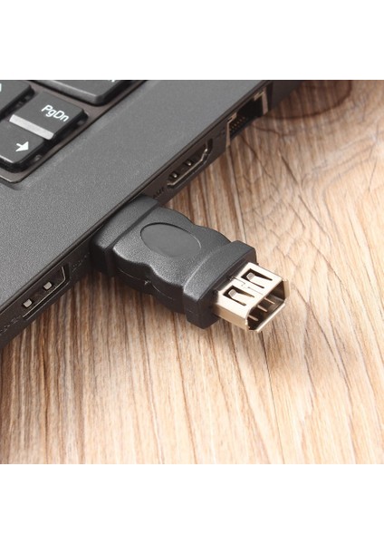 Firewire Ieee 1394 6 Pin Dişi USB 2.0 Tip A Erkek Adaptör Adaptör Kameralar Cep Telefonları Mp3 Çalar Pda'lar Siyah (Yurt Dışından)