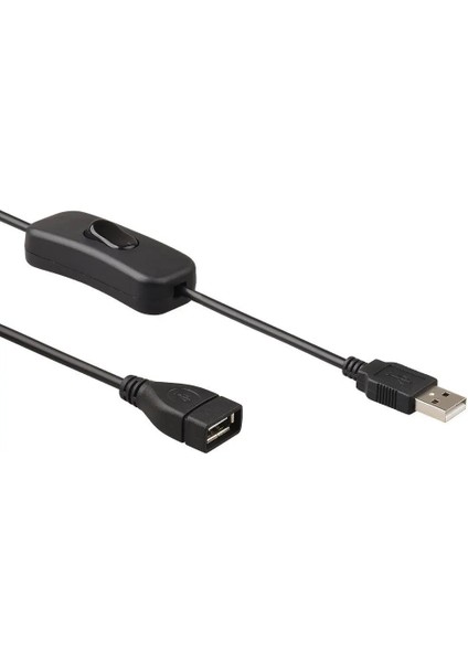 USB A Erkek - Dişi Uzatma Kablosu, Açma/kapama LED Lamba Güç Hattı Kolay Başlatma/yeniden Başlatma 28 cm (Yurt Dışından)