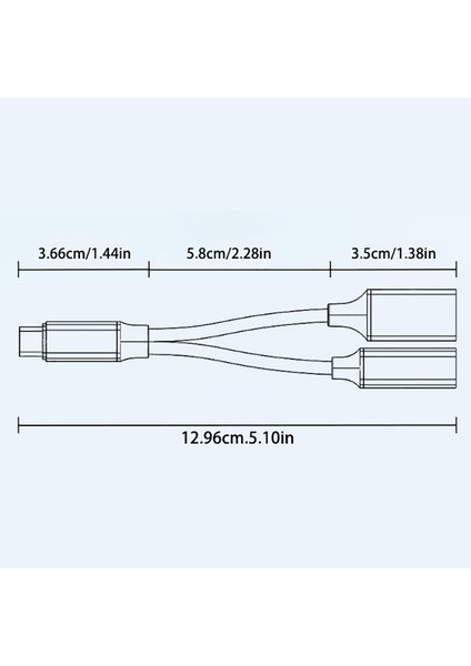 USB C Otg Kablo Telefon Adaptörü 2in1 Tip C Erkek USB C Dişi Şarj Portu ile USB Dişi Splitter Adaptörü (Yurt Dışından)
