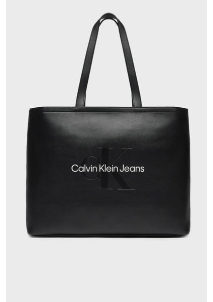 Calvin Klein Logolu Büyük Çanta K60K61222201R Kadın Çanta K60K612222 01R