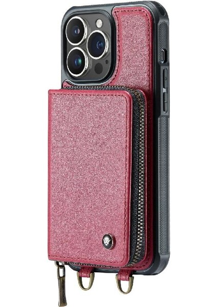 IPhone 14 Pro Rfıd Engelleme 360&DEG; Koruma Çift Kayış Şık (Yurt Dışından)