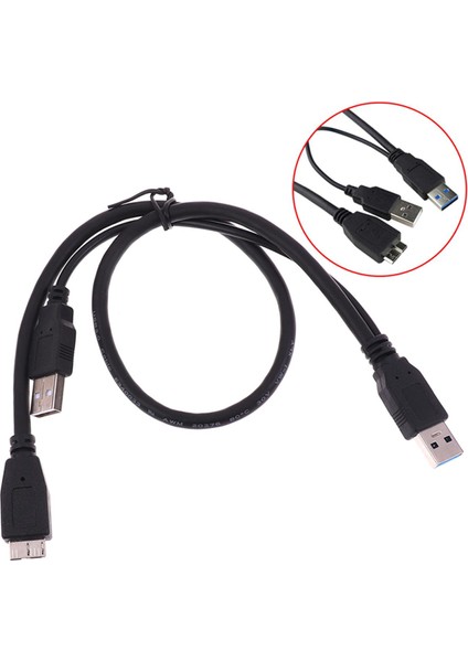 Harici Sabit Disk Disk Kabloları Için USB 3.0 A Erkek Mikro USB 3.0 By Kordon Kablosu (Yurt Dışından)