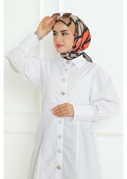 Beras Desenli Soft Eşarp 1186 - Siyah