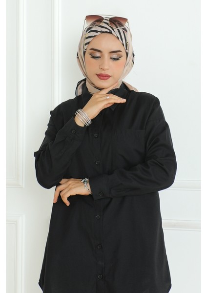 Ava Desenli Soft Eşarp 1176 - Siyah