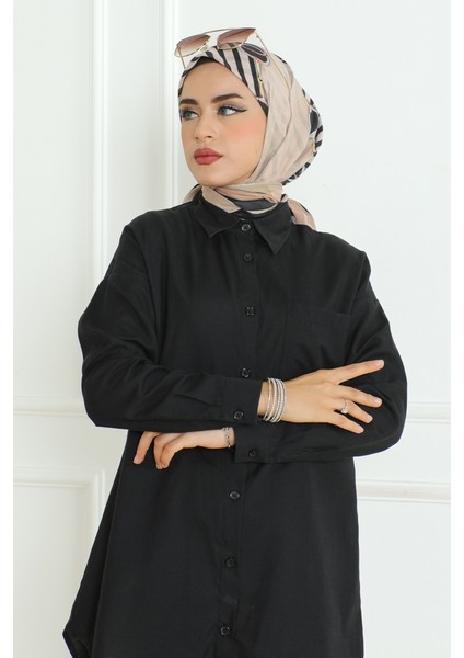Ava Desenli Soft Eşarp 1176 - Siyah