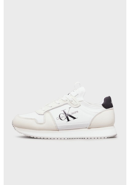 Deri Logolu Sneaker Ayakkabı YW0YW0161601W Kadın Ayakkabı YW0YW01616 01W
