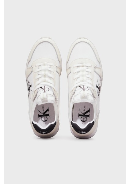 Deri Logolu Sneaker Ayakkabı YW0YW0161601W Kadın Ayakkabı YW0YW01616 01W