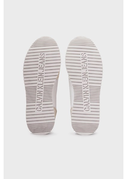 Deri Logolu Sneaker Ayakkabı YW0YW0161601W Kadın Ayakkabı YW0YW01616 01W