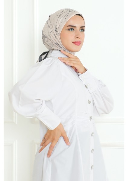 Celine Desenli Soft Eşarp 1182 - Bej