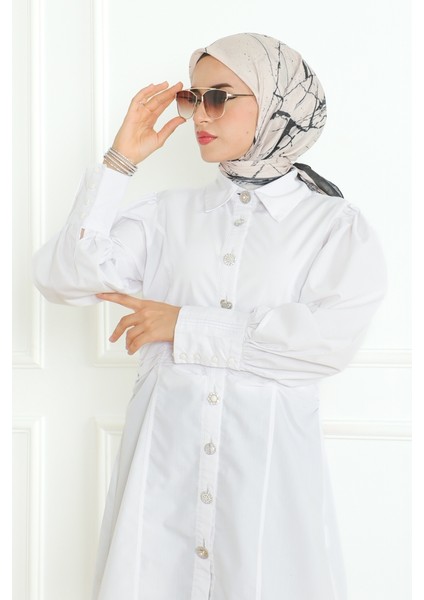 Celine Desenli Soft Eşarp 1182 - Bej