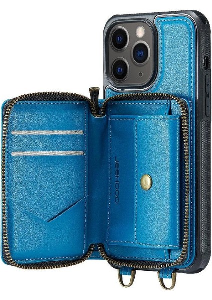 IPhone 11 Pro Rfıd Engelleme Cüzdan Çift Kayış Şık ve 360&DEG; Için Kılıf (Yurt Dışından)