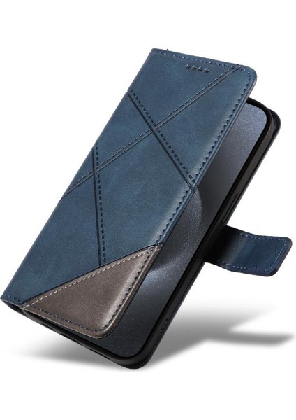 Elmas Dikiş Deri ile IPhone 15 Pro ve Kart Yuvası Için Flip Case (Yurt Dışından)