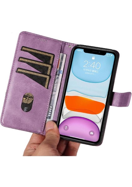 Elmas Dikiş Yüksek Kalite ve Kart ile IPhone 12 Mini Için Flip Case (Yurt Dışından)