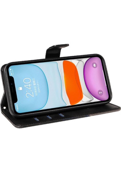 Elmas Dikiş Yüksek Kalite ve Kart ile IPhone 12 Mini Için Flip Case (Yurt Dışından)