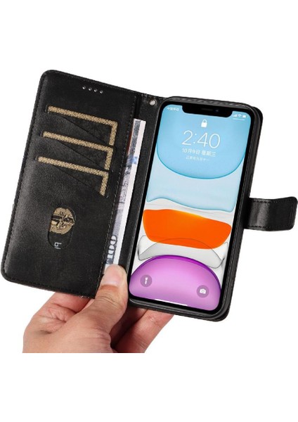 Elmas Dikiş Yüksek Kalite ve Kart ile IPhone 12 Mini Için Flip Case (Yurt Dışından)
