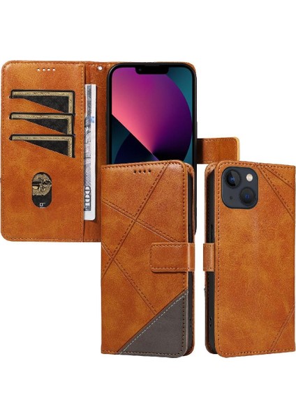 IPhone 13 Mini ve Kart Yuvası Deri Telefon Koruma Kılıfı Için Flip Case (Yurt Dışından)