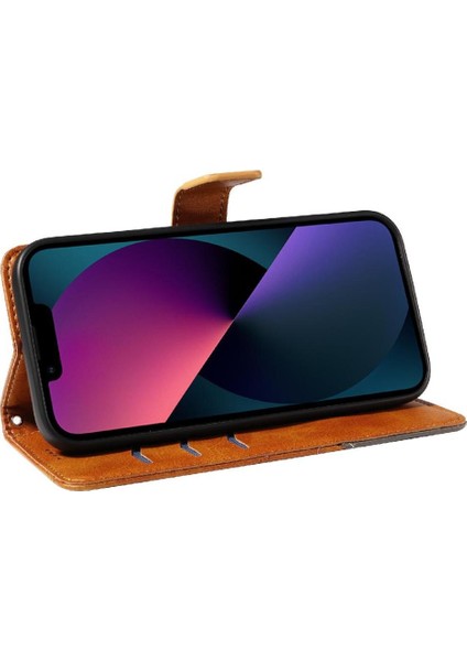 IPhone 13 Mini ve Kart Yuvası Deri Telefon Koruma Kılıfı Için Flip Case (Yurt Dışından)