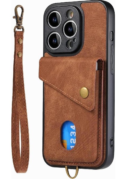 IPhone 14 Için Kılıf Pro Çok Fonksiyonlu Manyetik Kapatma Premium Deri (Yurt Dışından)